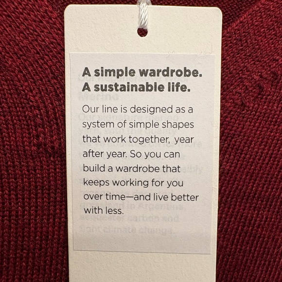 Eileen Fisher Rich Red Knit Top - Picture 5 of 6